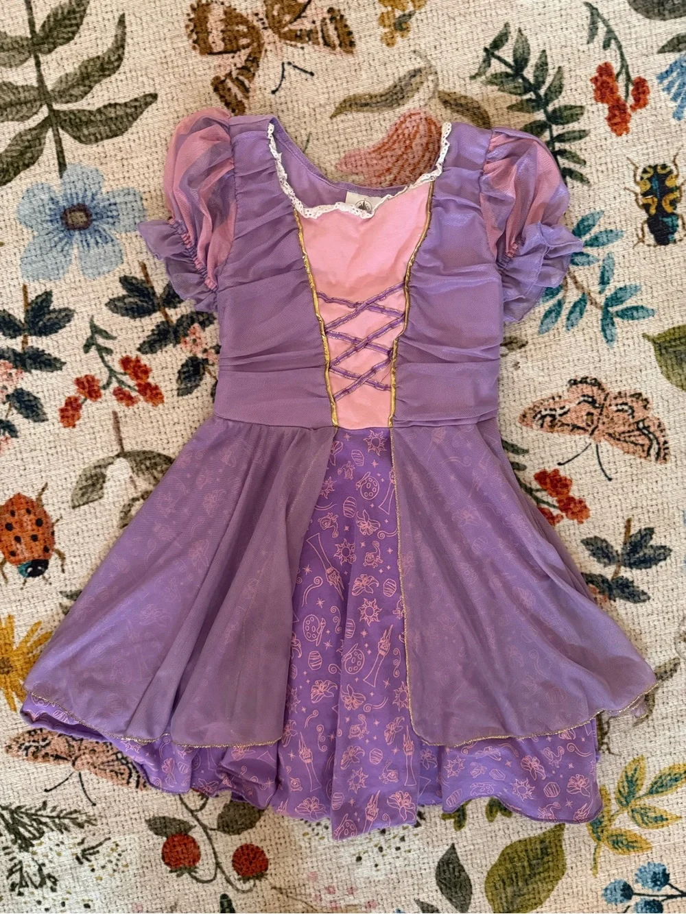 Disney Rapunzel Story Play Dress Tangled Sz 7/8